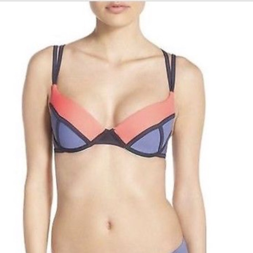 Maaji Rubik style corset tie back bikini top